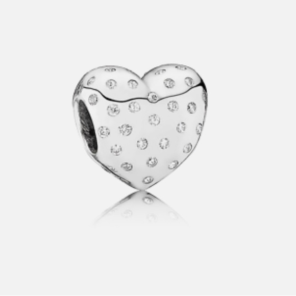 Sparkle of Love, Shimmering Heart Charm/S925 ale Sterling Silver/Pandora - Picture 1 of 2